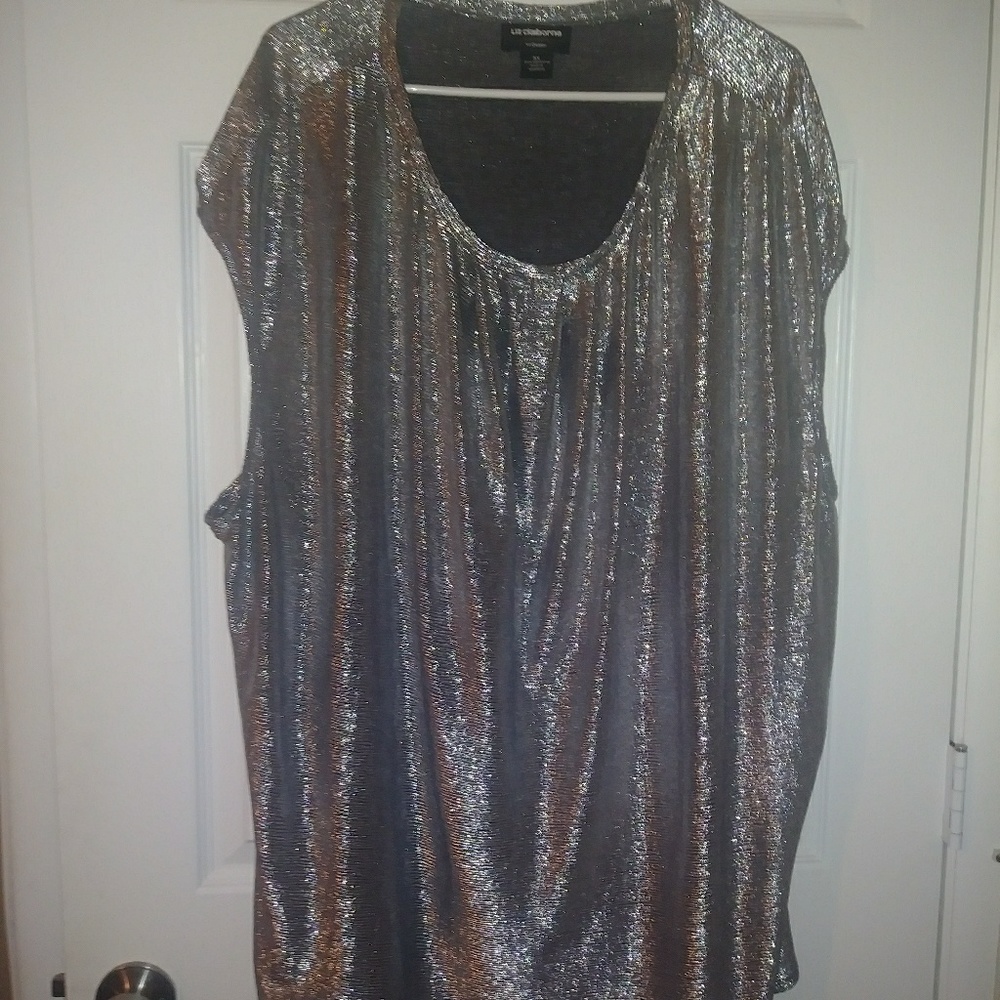 liz Claiborne glittery sleeveless shirt